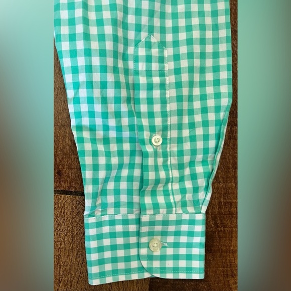 Vineyard vines Shep & Ian gingham button down slim fit tucker shirt Sz small - Picture 6 of 8